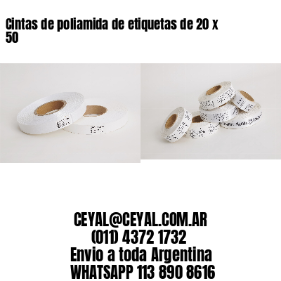 Cintas de poliamida de etiquetas de 20 x 50