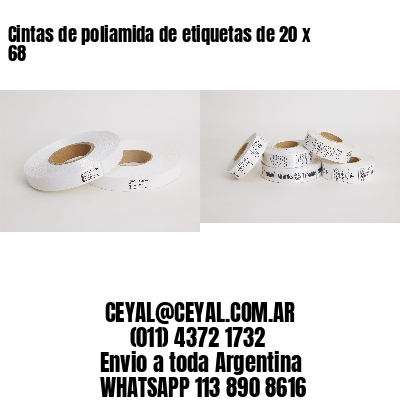 Cintas de poliamida de etiquetas de 20 x 68