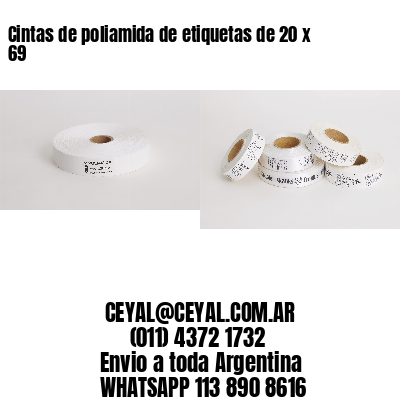 Cintas de poliamida de etiquetas de 20 x 69