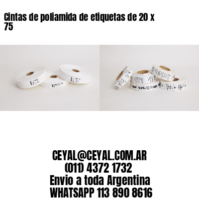 Cintas de poliamida de etiquetas de 20 x 75