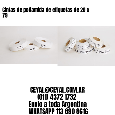 Cintas de poliamida de etiquetas de 20 x 79