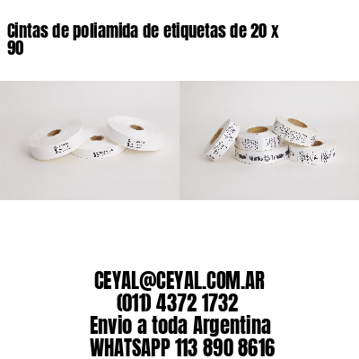 Cintas de poliamida de etiquetas de 20 x 90