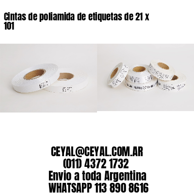 Cintas de poliamida de etiquetas de 21 x 101