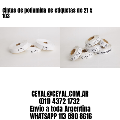 Cintas de poliamida de etiquetas de 21 x 103