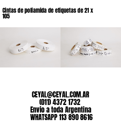 Cintas de poliamida de etiquetas de 21 x 105