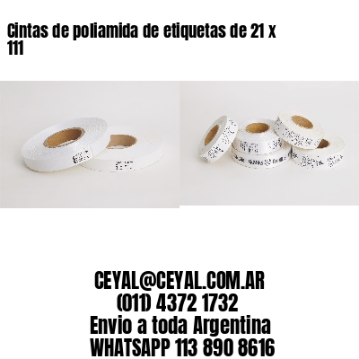 Cintas de poliamida de etiquetas de 21 x 111