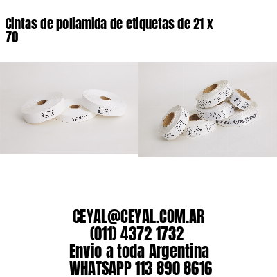 Cintas de poliamida de etiquetas de 21 x 70