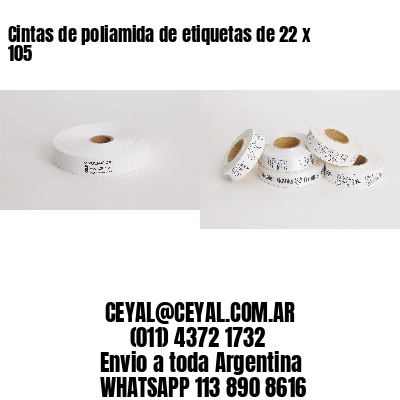 Cintas de poliamida de etiquetas de 22 x 105