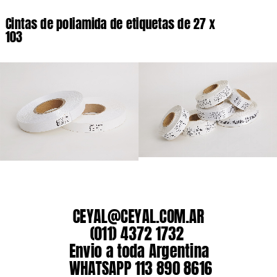 Cintas de poliamida de etiquetas de 27 x 103