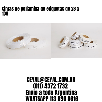 Cintas de poliamida de etiquetas de 28 x 139