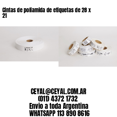 Cintas de poliamida de etiquetas de 28 x 21