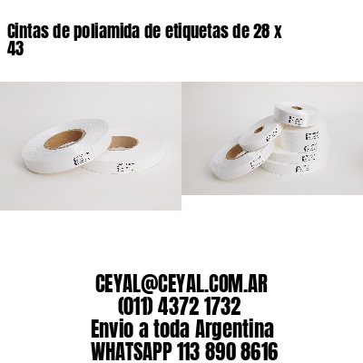 Cintas de poliamida de etiquetas de 28 x 43