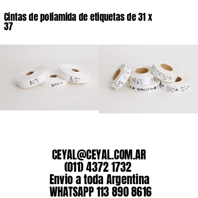 Cintas de poliamida de etiquetas de 31 x 37