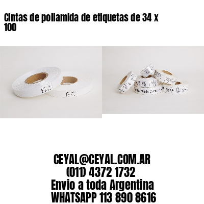 Cintas de poliamida de etiquetas de 34 x 100