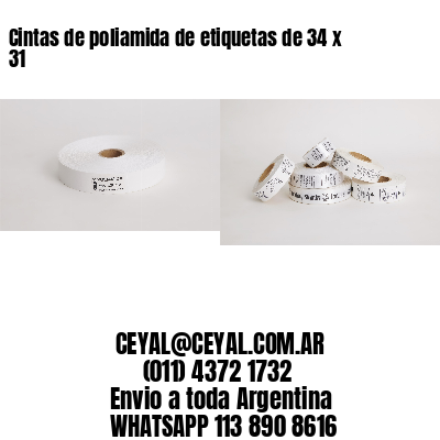 Cintas de poliamida de etiquetas de 34 x 31