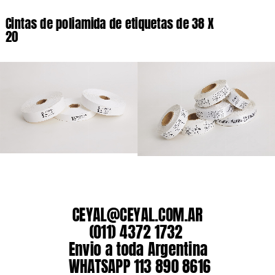 Cintas de poliamida de etiquetas de 38 X 20