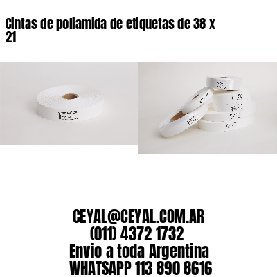 Cintas de poliamida de etiquetas de 38 x 21