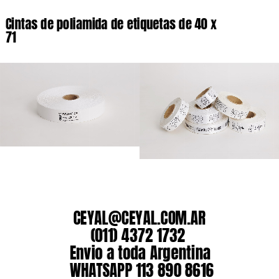 Cintas de poliamida de etiquetas de 40 x 71