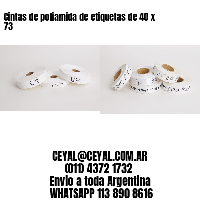 Cintas de poliamida de etiquetas de 40 x 73