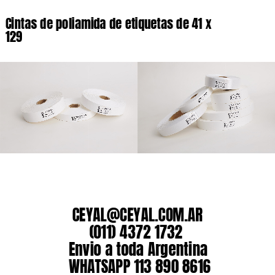 Cintas de poliamida de etiquetas de 41 x 129