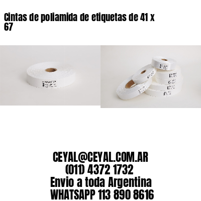 Cintas de poliamida de etiquetas de 41 x 67