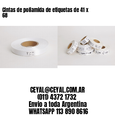 Cintas de poliamida de etiquetas de 41 x 68