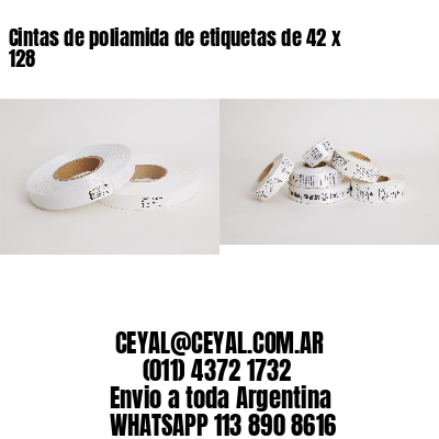 Cintas de poliamida de etiquetas de 42 x 128