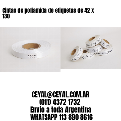 Cintas de poliamida de etiquetas de 42 x 130