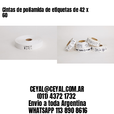 Cintas de poliamida de etiquetas de 42 x 60