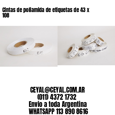 Cintas de poliamida de etiquetas de 43 x 108