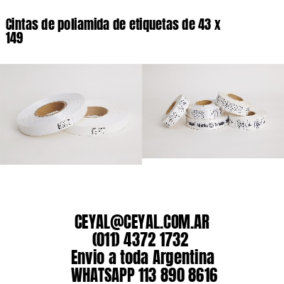 Cintas de poliamida de etiquetas de 43 x 149
