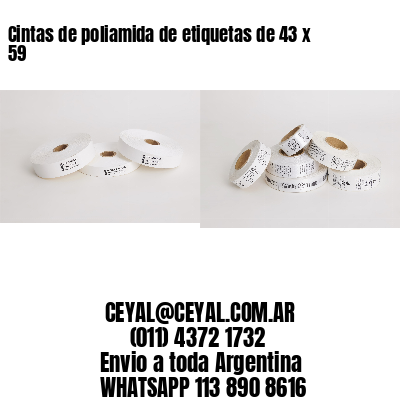 Cintas de poliamida de etiquetas de 43 x 59