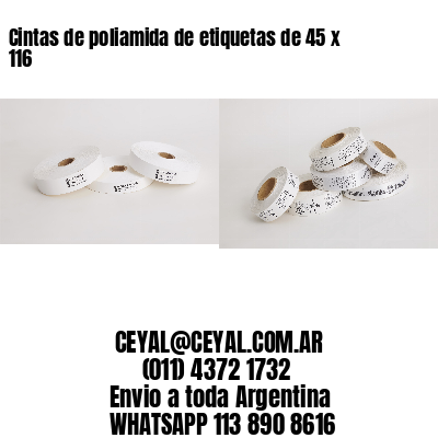 Cintas de poliamida de etiquetas de 45 x 116