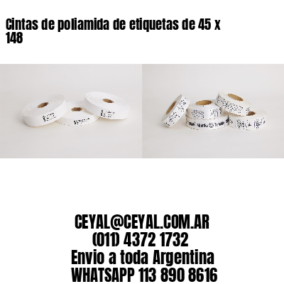 Cintas de poliamida de etiquetas de 45 x 148