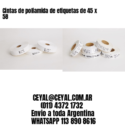 Cintas de poliamida de etiquetas de 45 x 58