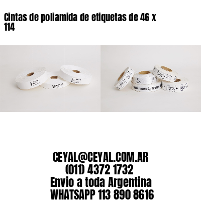 Cintas de poliamida de etiquetas de 46 x 114