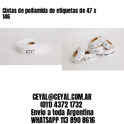 Cintas de poliamida de etiquetas de 47 x 146