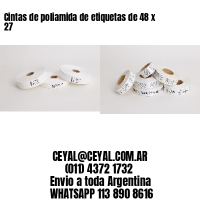 Cintas de poliamida de etiquetas de 48 x 27
