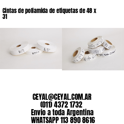 Cintas de poliamida de etiquetas de 48 x 31