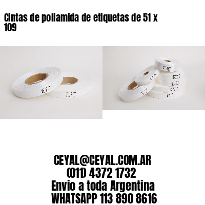 Cintas de poliamida de etiquetas de 51 x 109