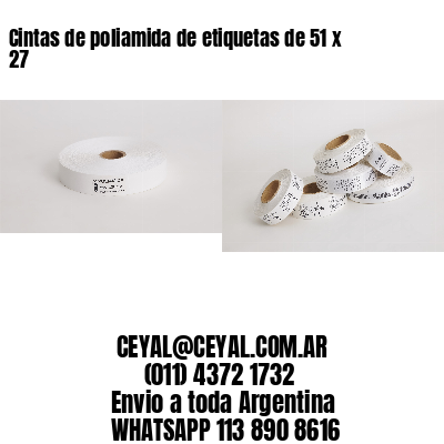 Cintas de poliamida de etiquetas de 51 x 27