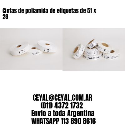 Cintas de poliamida de etiquetas de 51 x 28