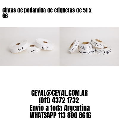 Cintas de poliamida de etiquetas de 51 x 66
