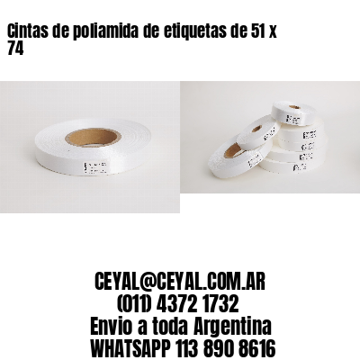 Cintas de poliamida de etiquetas de 51 x 74