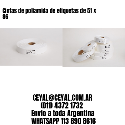 Cintas de poliamida de etiquetas de 51 x 86