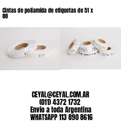 Cintas de poliamida de etiquetas de 51 x 88