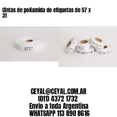 Cintas de poliamida de etiquetas de 57 x 31