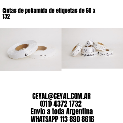 Cintas de poliamida de etiquetas de 60 x 132