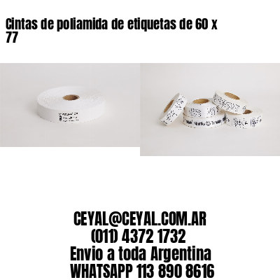 Cintas de poliamida de etiquetas de 60 x 77