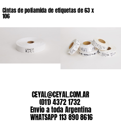 Cintas de poliamida de etiquetas de 63 x 106